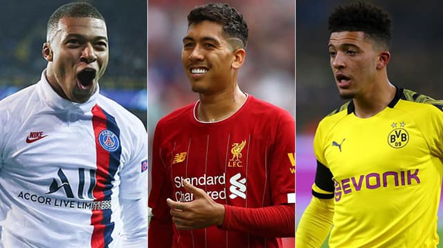 Montagem - Mbappe, Firmino e Sancho