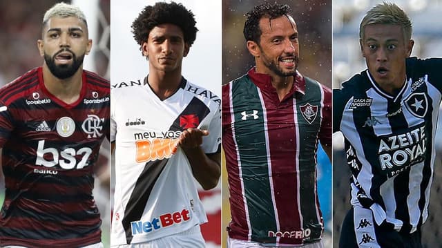 Montagem - Gabigol, Talles Magno, Nenê e Honda