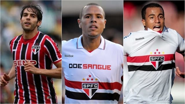 Montagem - Kaká, Luis Fabiano e Lucas