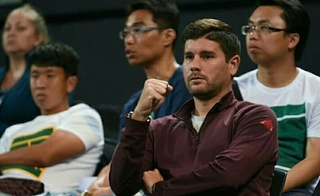 Daniel Vallverdú celebra virada de set de Karolina Pliskova