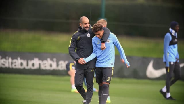 Sancho e Guardiola - Manchester City