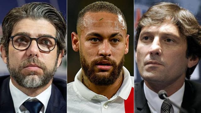 Montagem - Juninho Pernambucano, Neymar e Leonardo