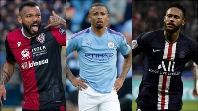 Montagem - João Pedro, Gabriel Jesus e Neymar