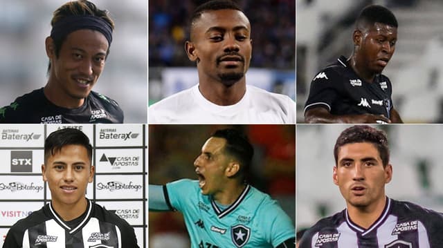 Montagem Botafogo - Honda, Kalou, Gabriel Cortez, Lecaros, Gatito e Barrandeguy