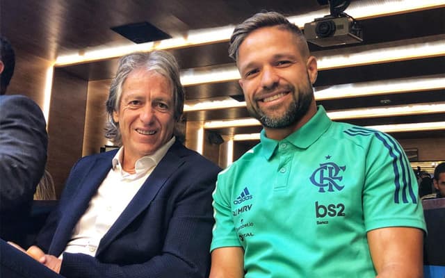 Jorge Jesus e Diego Ribas - Flamengo