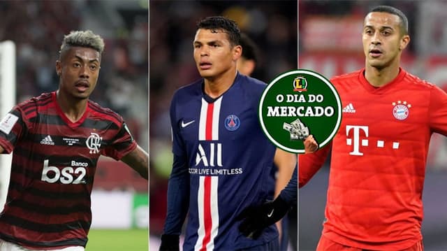 Dia do Mercado - Bruno Henrique, Thiago Silva e Thiago Alcantara