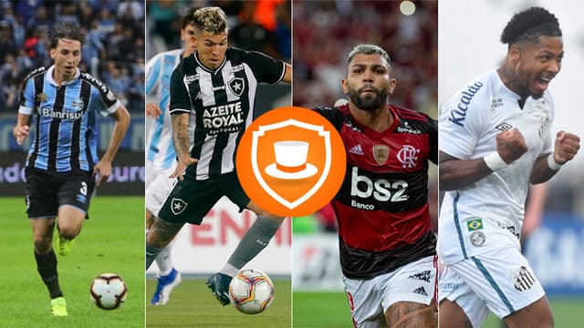 Selo Guia do Cartola - Geromel, Bruno Nazário, Gabigol e Marinho