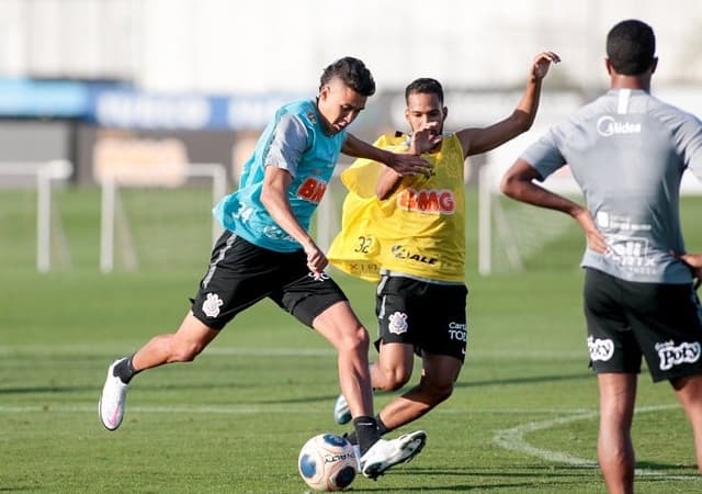 Cantillo e Everaldo - Treino Corinthians