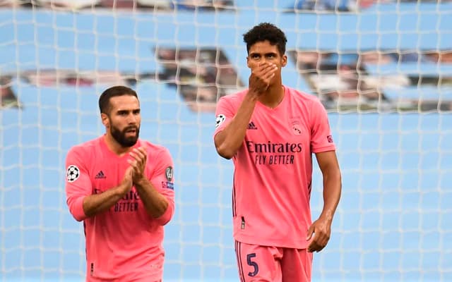 Manchester City x Real Madrid - Liga dos Campeões - Carvajal e Varane