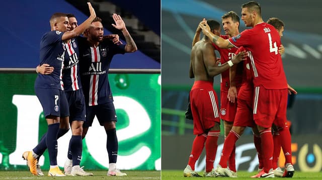 Montagem - Duelos Champions (PSG x Bayern)