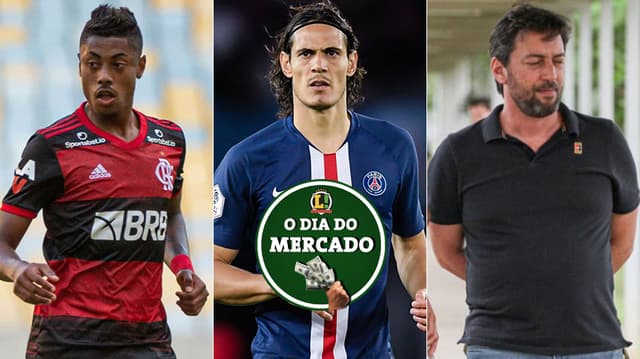 Montagem - Cavani, Bruno Henrique e Duílio Monteiro Alves