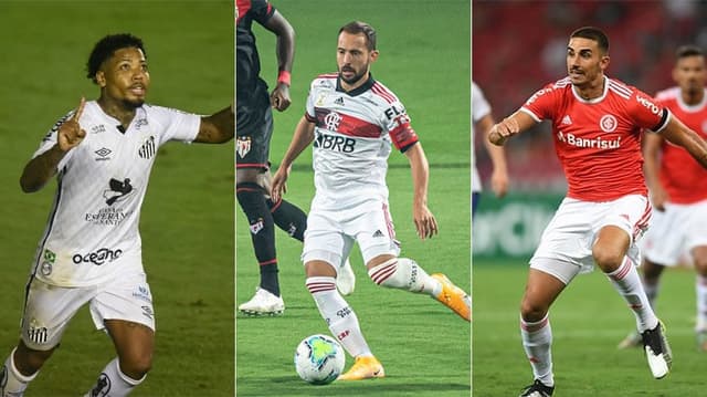 Montagem - Marinho, Éverton Ribeiro e Thiago Galhardo