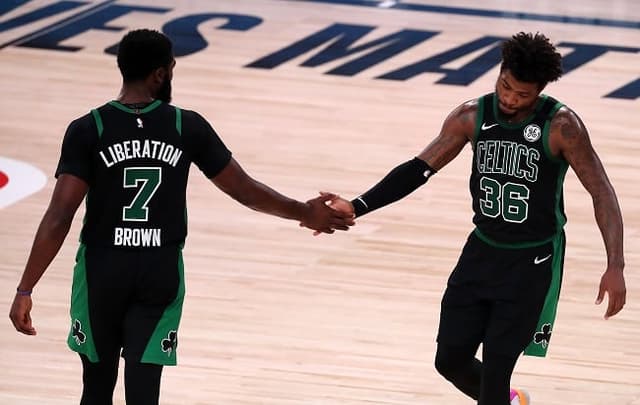 Jaylen Brown e Marcus Smart