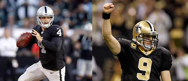 Derek Carr e Drew Brees