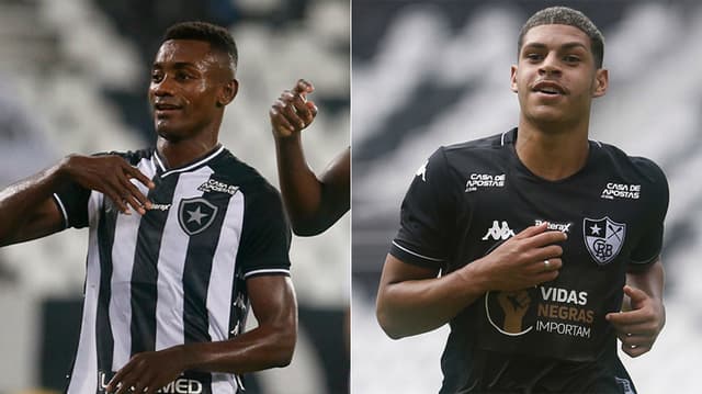 Montagem Botafogo - Kalou e Luis Henrique