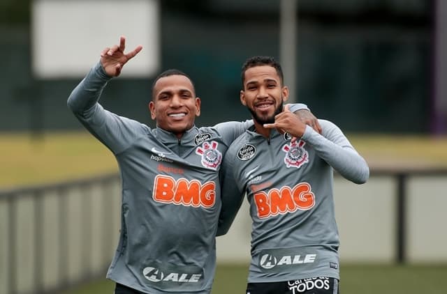 Otero e Everaldo - Treino Corinthians