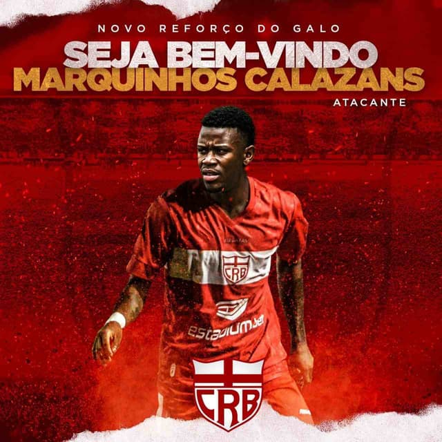 Calazans disputará a Série B do Brasileirão com a camisa do CRB