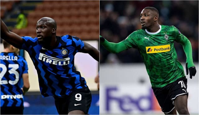 Montagem - Romelu Lukaku (Inter de Milão) e Marcus Thuram (Borussia Mönchengladbach)