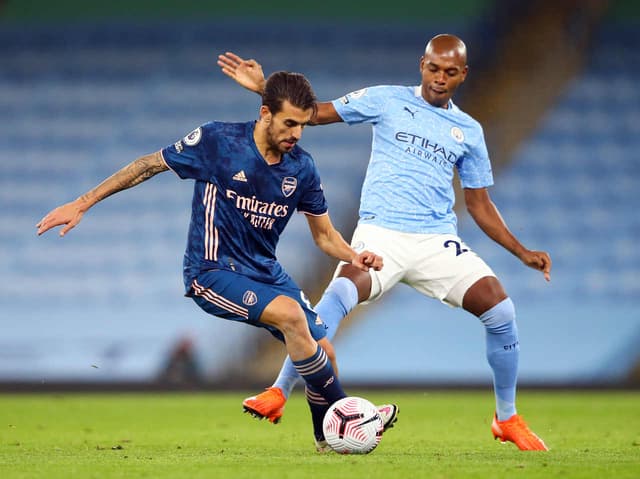 Fernandinho e Ceballos - Manchester City x Arsenal