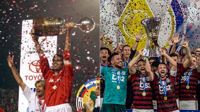 Montagem Libertadores - Internacional 2006 x Flamengo 2019