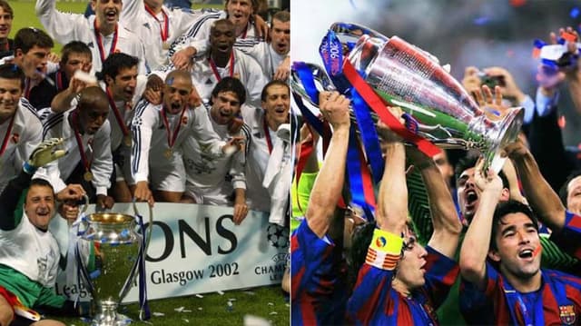 Montagem - Real Madrid 2002 e Barcelona 2006