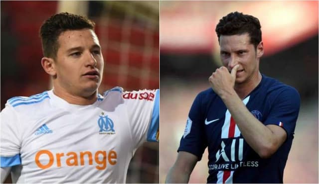 Montagem - Florian Thauvin (Olympique de Marselha) e Julian Draxler (PSG)