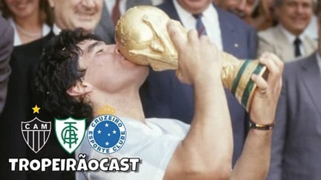 Maradona foi exaltado pelos clubes de Minas em um dia trste para o futebol