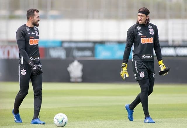 Walter e Cássio - Treino Corinthians