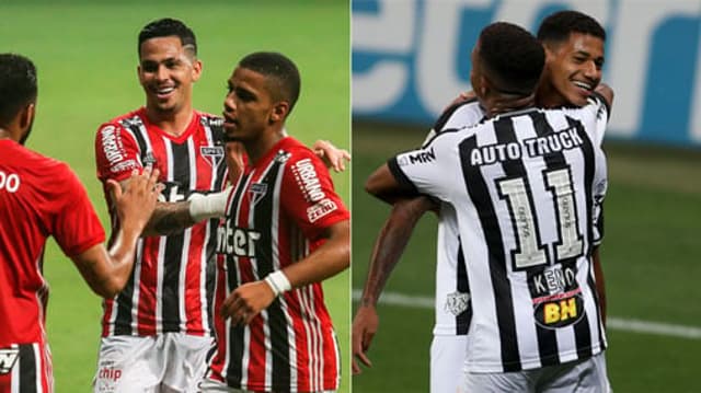 Montagem São Paulo e Atlético Mineiro