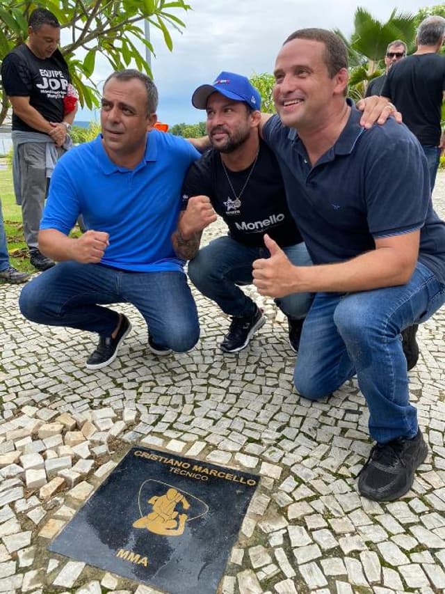 Deputado Andreson Moraes, Cristiano Marcelo e o vereador Marcelo Arar (Foto: divulgação)