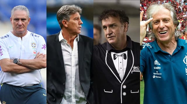 Tite, Renato Gaucho, Cuca e Jorge Jesus