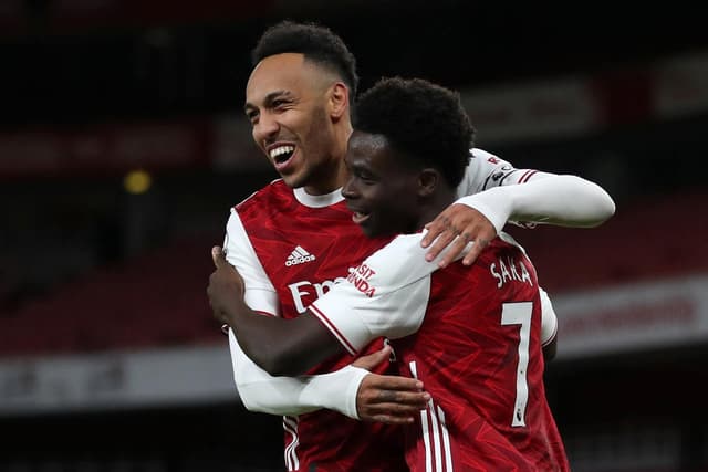 Arsenal x Newcastle - Aubameyang e Saka