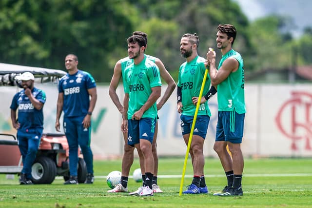 Treino Flamengo (Diego, Rodrigo Caio e Daniel Cabral)