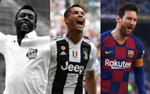 Pelé, Cristiano Ronaldo e Messi