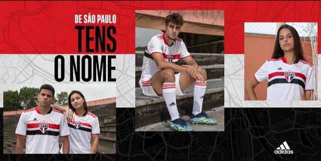 Anúncio do novo uniforme do São Paulo