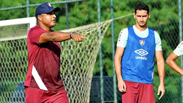 Treino do Fluminense - Roger e Ganso