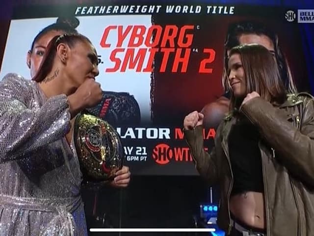 Cyborg e Smith voltam a se reencontrar no MMA após cinco anos (Foto: Reprodução)