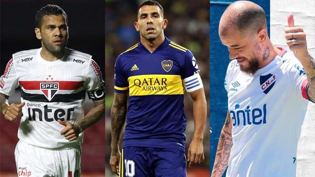 Montagem - Dani Alves, Tevez e Dale