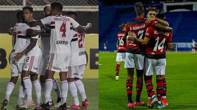 Montagem - São Paulo e Flamengo