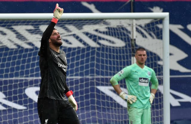 West Bromwich x Liverpool - Alisson