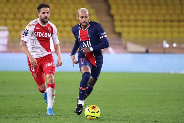 Monaco x PSG - Fàbregas e Neymar