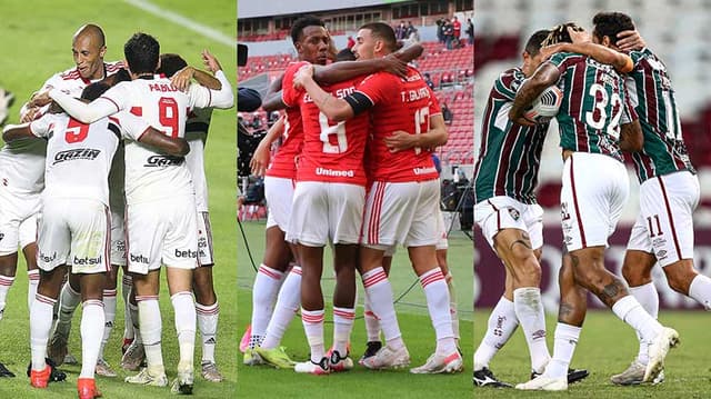 Montagem - São Paulo, Internacional e Fluminense