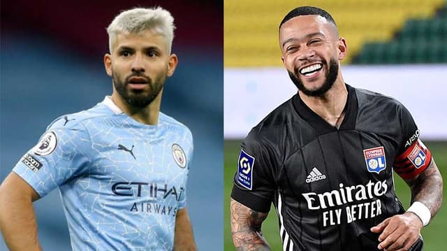 Montagem - Aguero e Depay