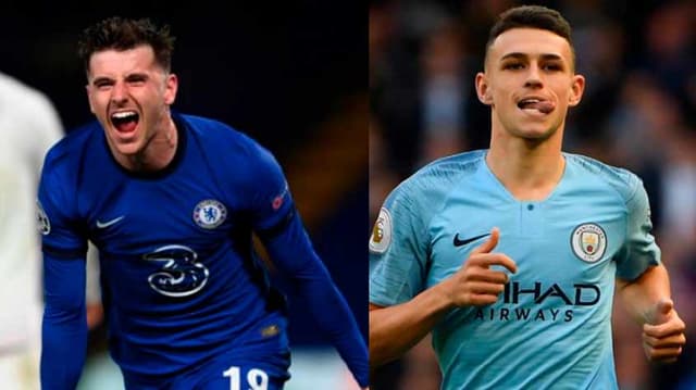 Mason Mount, do Chelsea, e Phil Foden, do City.