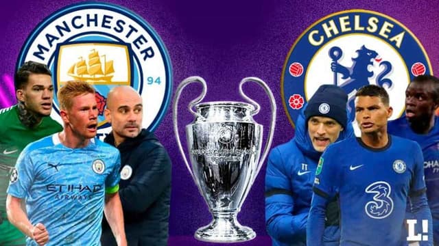 Montagem - Manchester City x Chelsea