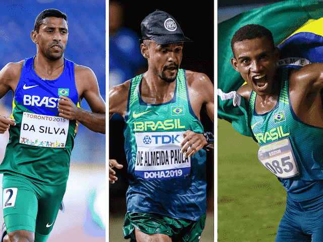 Daniel Chaves, Paulo Roberto de Almeida Paula e Daniel Ferreira do Nascimento representarão o Brasil na maratona olímpica. (Divulgação)