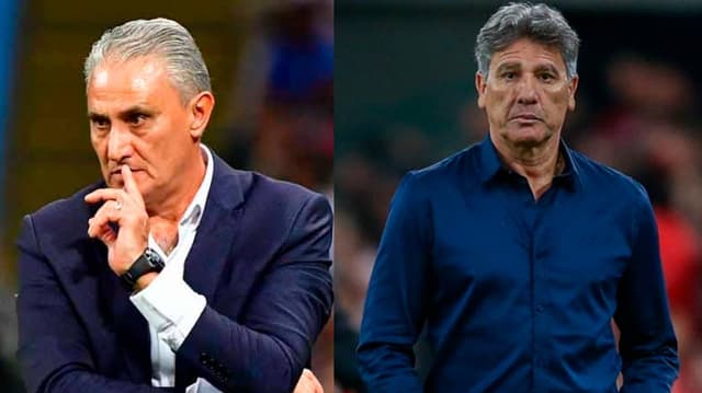 técnico da Seleção Brasileira Tite e o técnico Renato Gaúcho