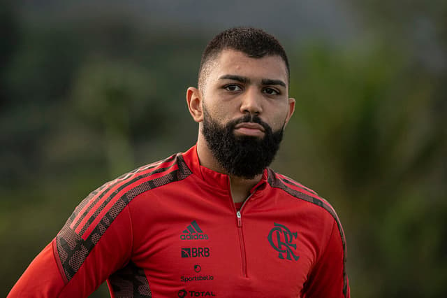 Gabigol em treino do Flamengo