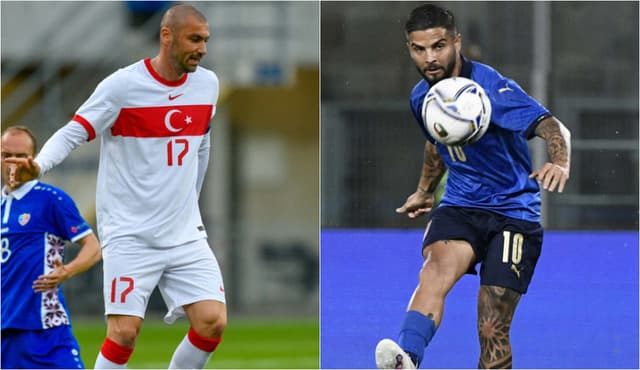 Montagem - Yilmaz (Turquia) e Insigne (Itália)