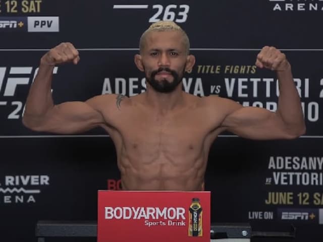 Deiveson bateu o peso e confirmou a disputa de cinturão do UFC 263 (Foto: Reprodução/YouTube)